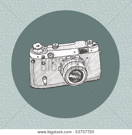 Hand drawn film camera