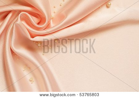 Satin Drapery With Pearls