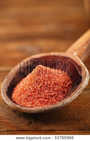 Hawaiian Red Alaea Sea Salt in rustic wooden spoons