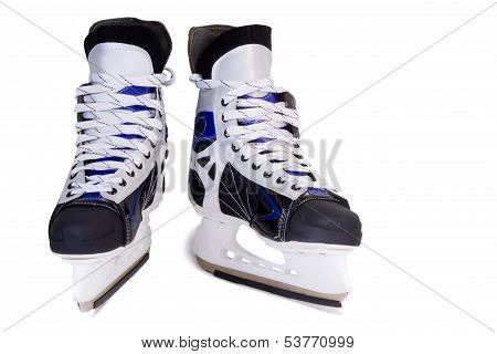 Men's Skating On A White Background.