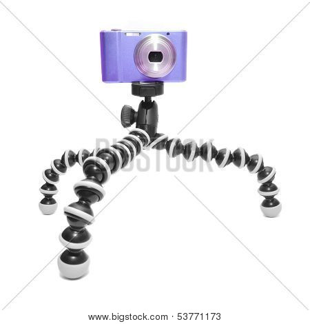 Compact Camera On Tripod