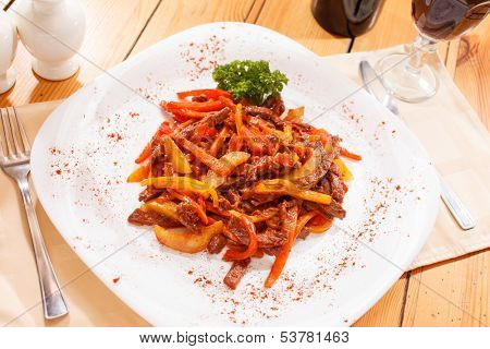 meat and vegetable stew 