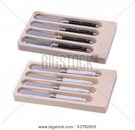 Cheese knives isolated on white background