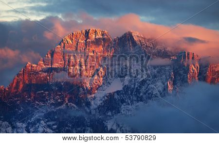Monte Civetta in the Dolomites, Italy, Europe