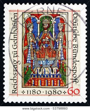 Postage Stamp Germany 1980 Emperor Frederick I Barbarossa