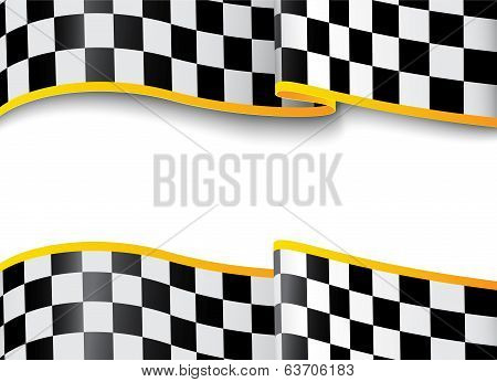Race background. Checkered black and white