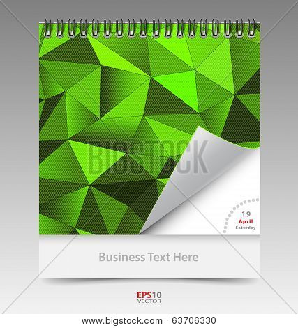 Calendar With Spiral Bind And Abstract Mosaic Cover