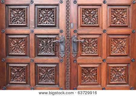 Fragment Door Of Church Of St. Ludmila