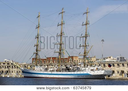 Russian Sailing Boat 'mir' Docks In Greece