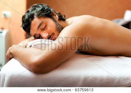 Man in a wellness center