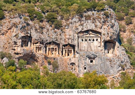 Ancient Lycian Tombs - Architecture In Mountains Of Turkey