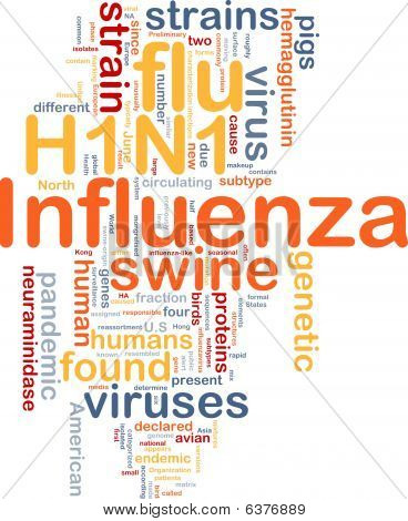 H1N1 Influenza Hintergrund Konzept