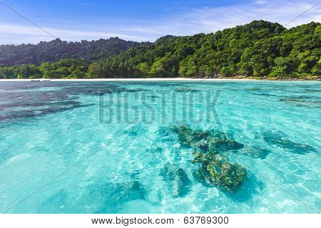Beautiful Tropical Crystal Clear Sea, Ta Chai Island