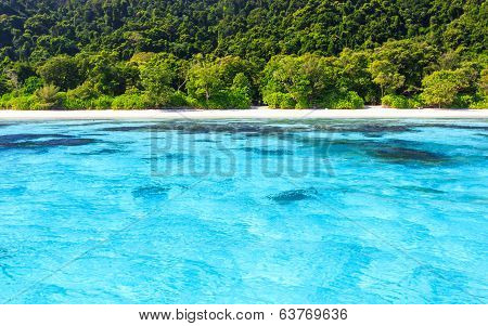 Beach Of Tropical Crystal Clear Sea, Ta Chai Island