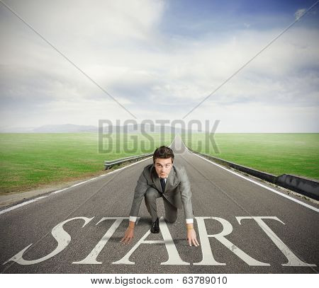 Businessman Ready To Start