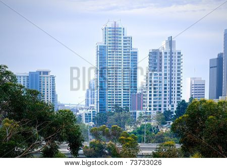 Downtown City and Freeway, San Diego California USA