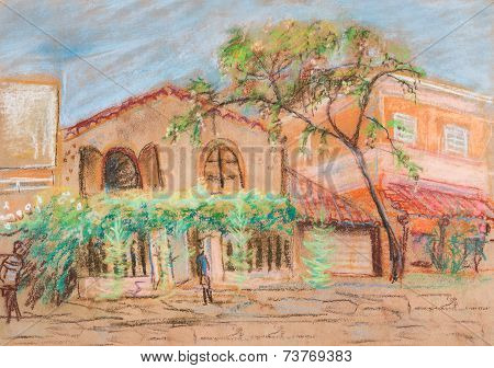 Street In Little Greece Settlement. South, Summer,