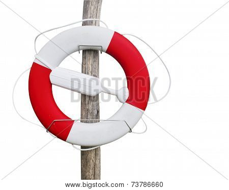Lifebuoy Isolated In White Background. Clipping Path Included.
