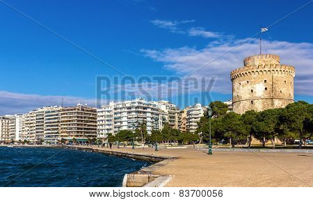 White Tower Of Thessaloniki In Greece