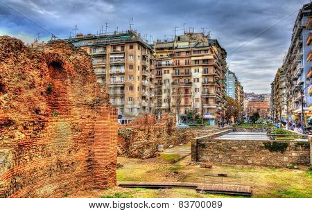 Remains Of Galerius Palace In Thessaloniki - Greece