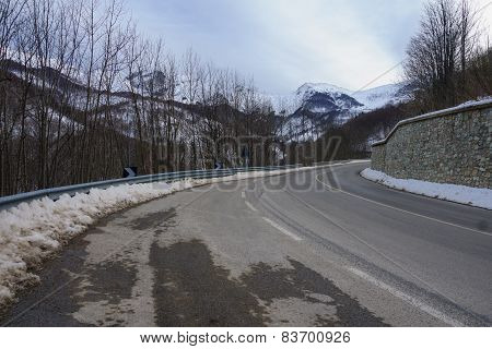 Italian Landscape Near Tende Tunnel