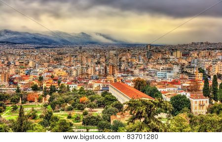 View Of Ancient Agora Of Athens - Greece