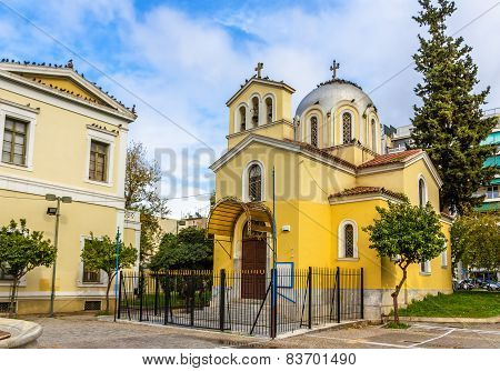 Holy Anargyroi Church In Athens - Greece