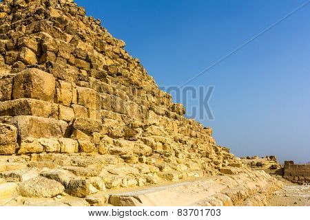 Details Of The Pyramid Of Henutsen (g1-c) In Giza - Egypt