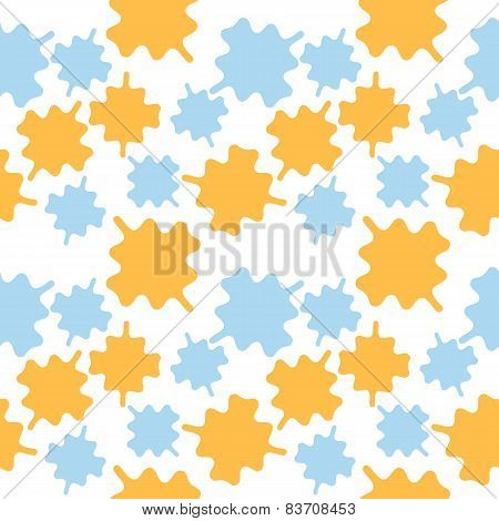 Square Pattern In Blue And Orange Colors
