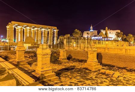 View Of Luxor Temple In The Evening - Egypt