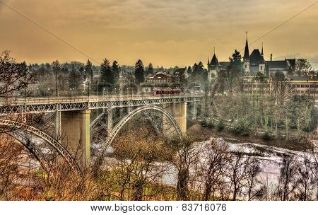 View Of Kirchenfeldbrucke In Bern, Switzerland