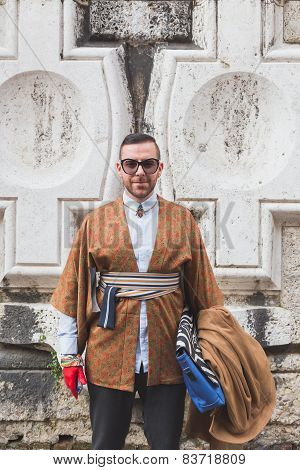 People Outside Alberta Ferretti Fashion Show Building For Milan Women's Fashion Week 2015