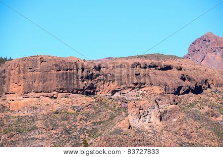 Volcanic Rock Basaltic Formation in Gran Canaria