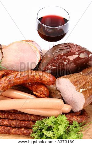 Selezione di salumi e vino