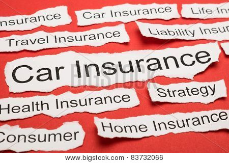 Car Insurance Text On Piece Of Torn Paper