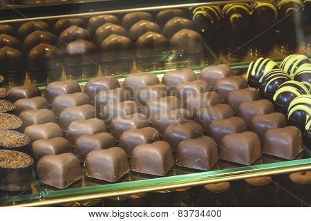 Chocolate Candy In A Store Window