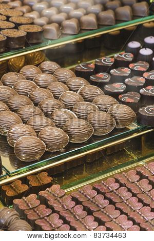 Chocolate Candy In A Store Window