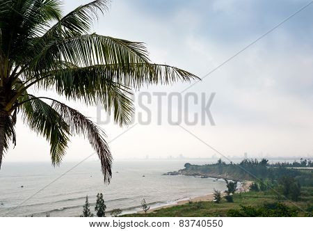 View On Danang City From Son Tra In Cloudy Day