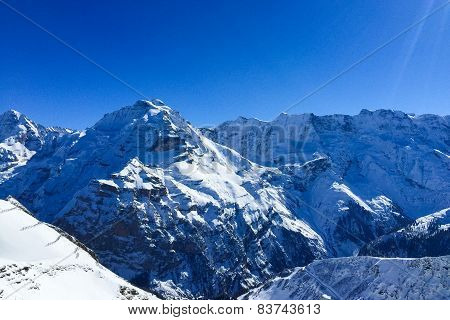 The Jungfrau in the winter sun