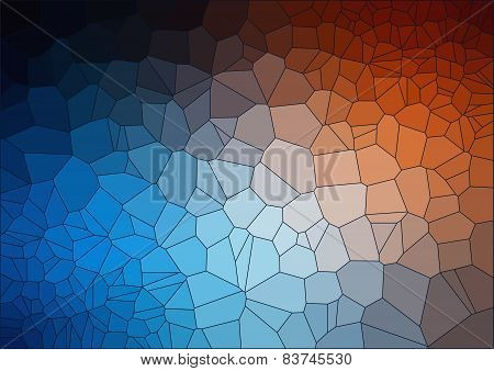 Tial and Orange Flat Style mosaic