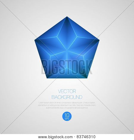3d triangular background. Vector illustration