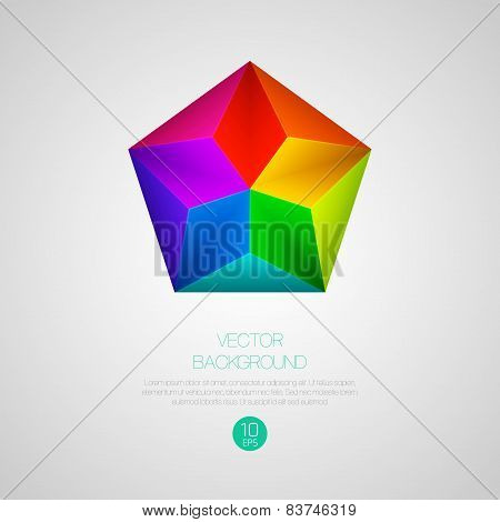 3d triangular background. Vector illustration