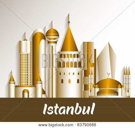 City of Istanbul Turkey Famous Buildings