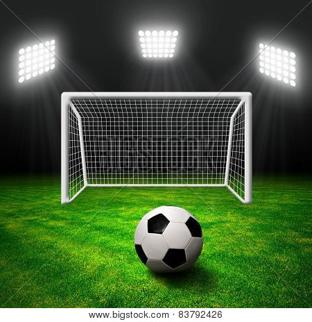 Soccer ball in grass