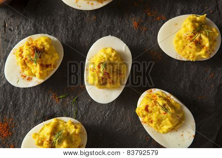 Homemade Spicy Deviled Eggs