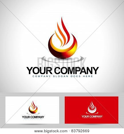 Fire Flames Abstract Logo