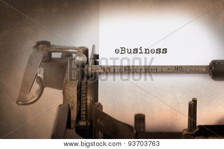 Vintage Inscription Made By Old Typewriter