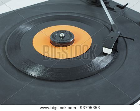 Vinyl Record On Turntable