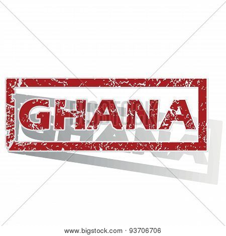 Ghana outlined stamp