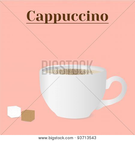 Vector Cup Of Cappuccino